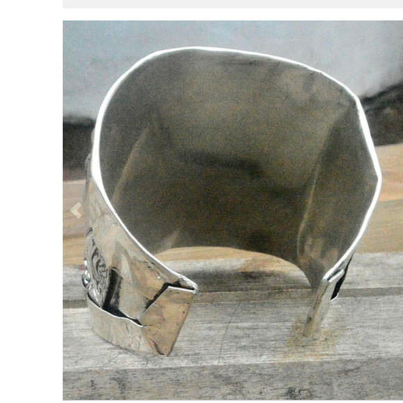Heavy Mens Wide Sterling Silver Cuff Bracelet Dogs - Picture 7 of 8